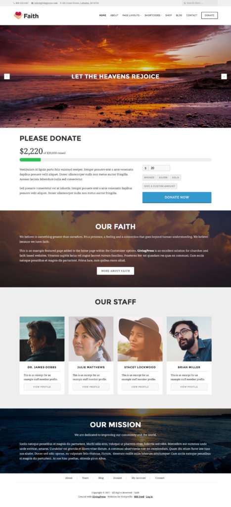 GivingPress Church Website Example