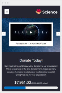 GivingPress Mobile Website Design